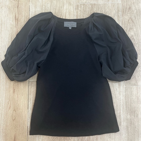 Sunday in Brooklyn Puff Sleeve Ponte Top - Picture 4 of 7